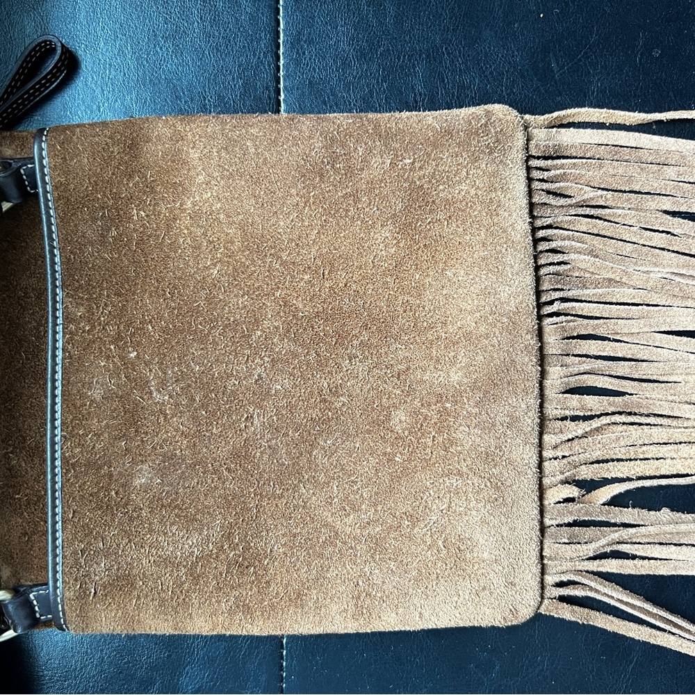 Coach Vintage Brown Suede Fringe Crossbody Bag - Picture 9 of 10